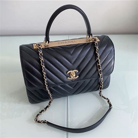 chanel cc trendy bag chevron|Chanel Chevron for sale.